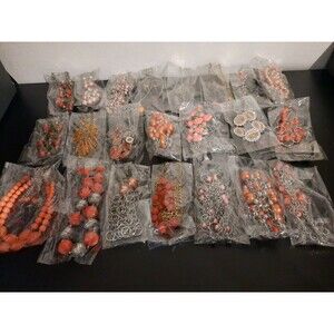 Paparazzi Jewelry Orange Necklaces Lot Of 22 Pieces